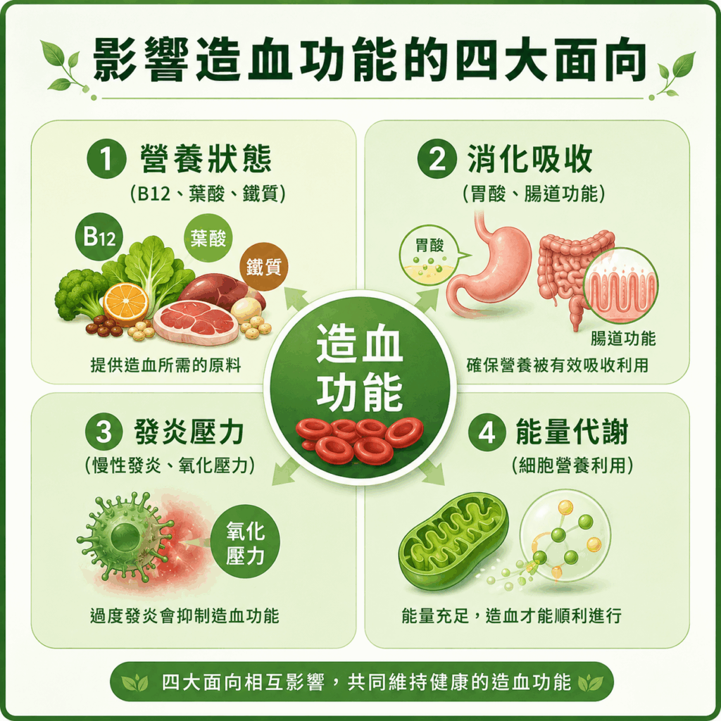 影響造血功能的四大面向