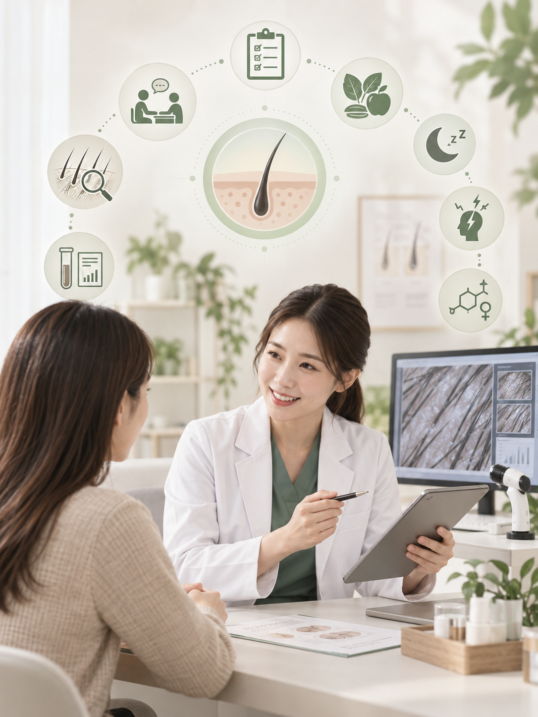 真怡門診陪伴您從落髮看健康_如何找出落髮原因
